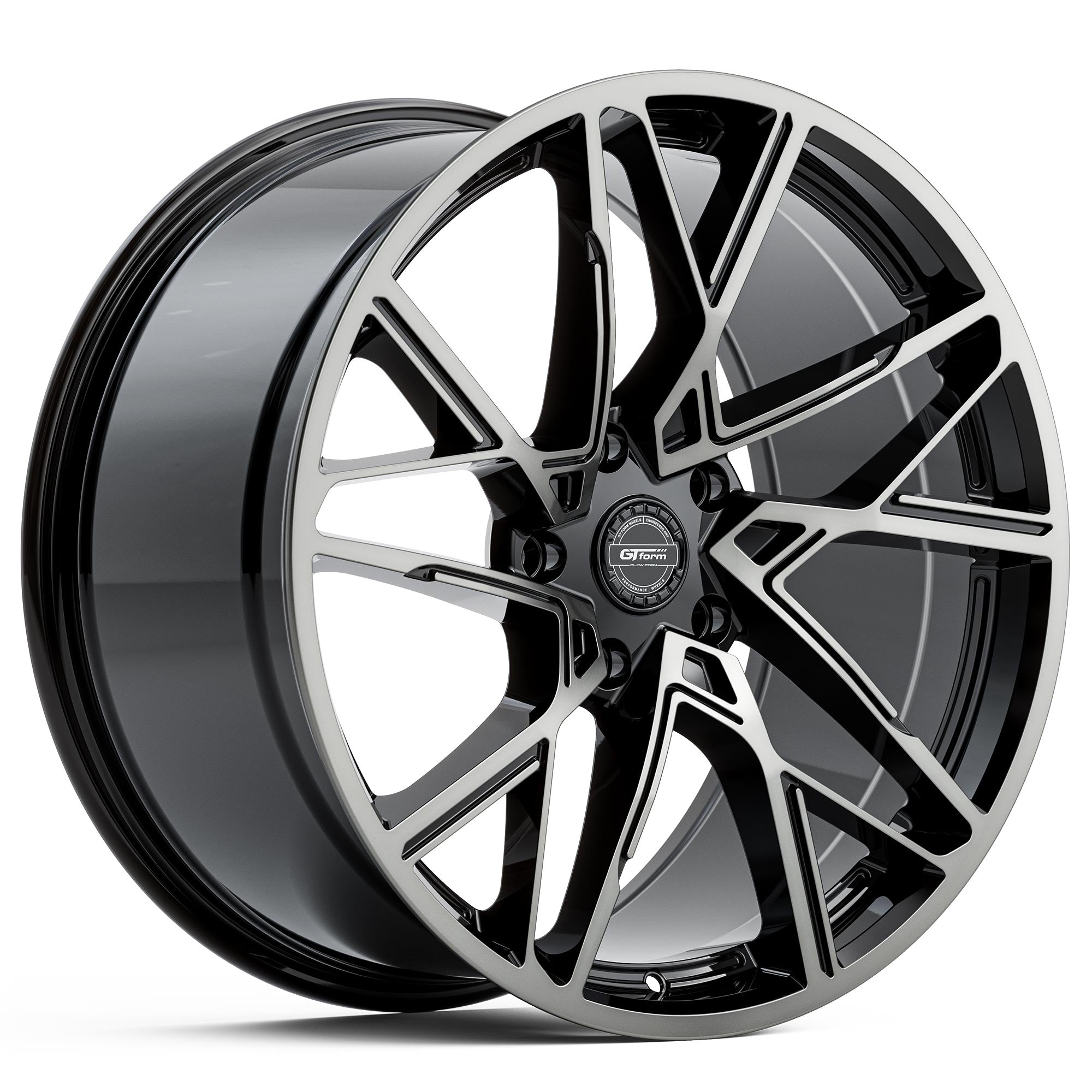 GT FORM INTERFLOW GLOSS BLACK TINTED 20X10 5X108 WHEEL